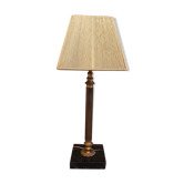 Lampe ancienne colonne en laiton et socle en marbre