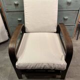 Multi-position relaxation armchair from the 1930s/40s in teak.