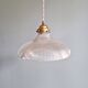 Suspension Holophane in ribbed transparent glass, 1930s