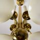 Art Deco Brass and Glass Chandelier, 1930s