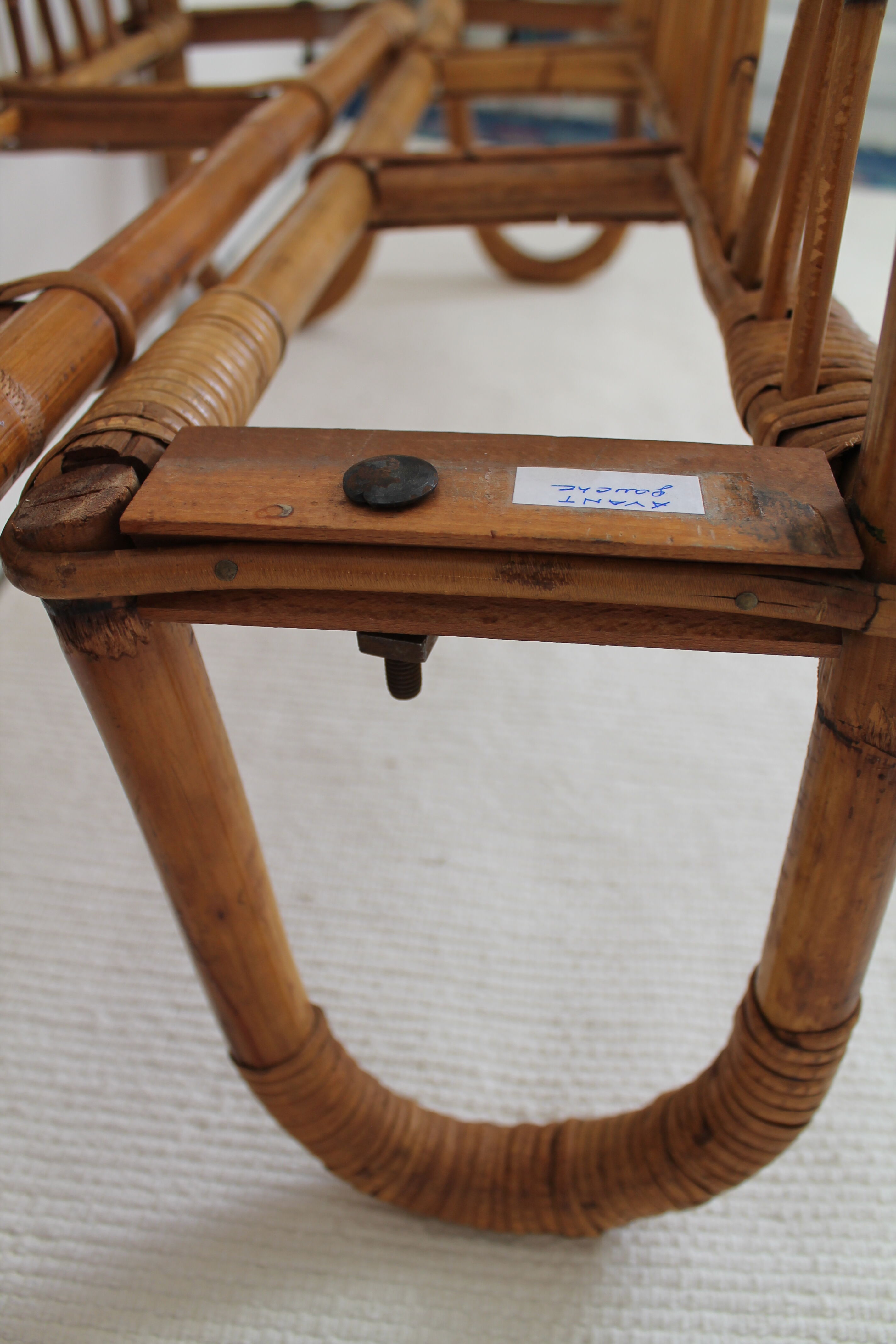 Rattan bed & vintage bamboo