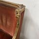 Two Louis XVI style wing chairs in gilded wood, 20th century