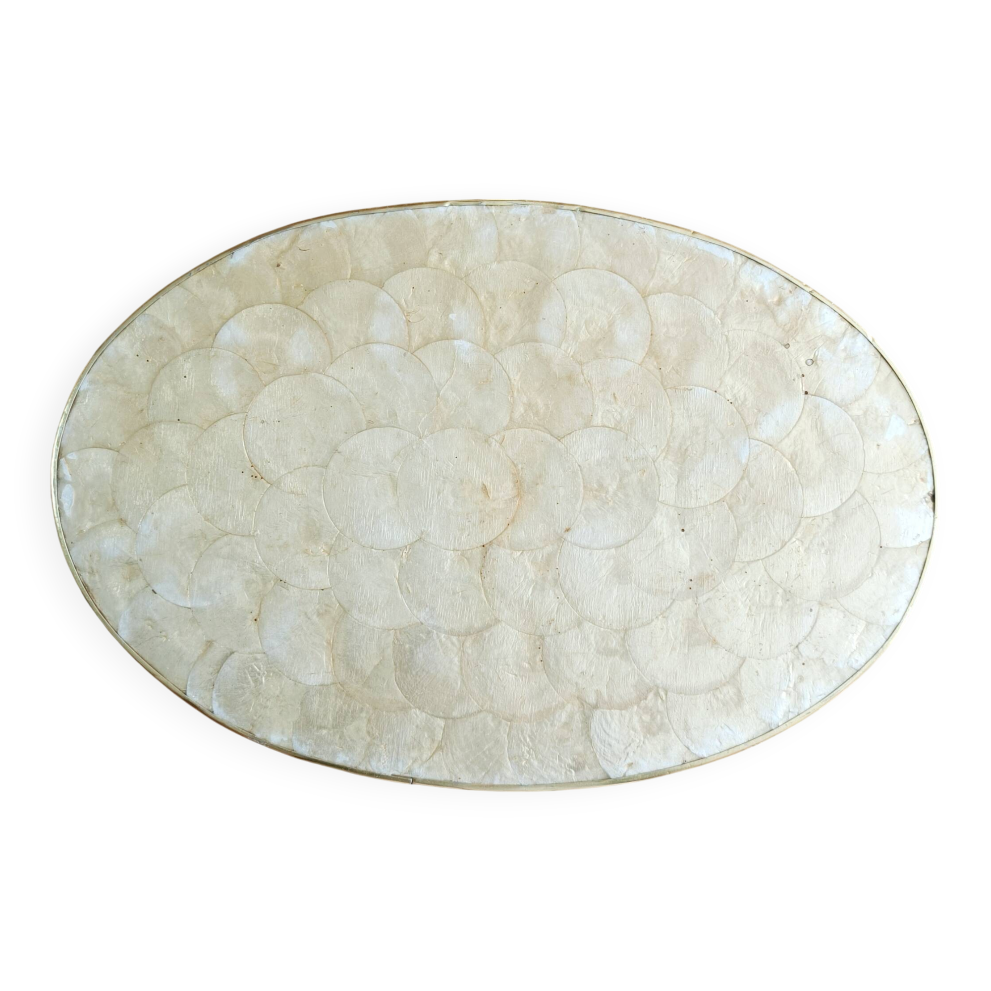 Capiz mother-of-pearl tray, placemat