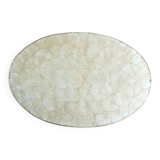 Capiz mother-of-pearl tray, placemat
