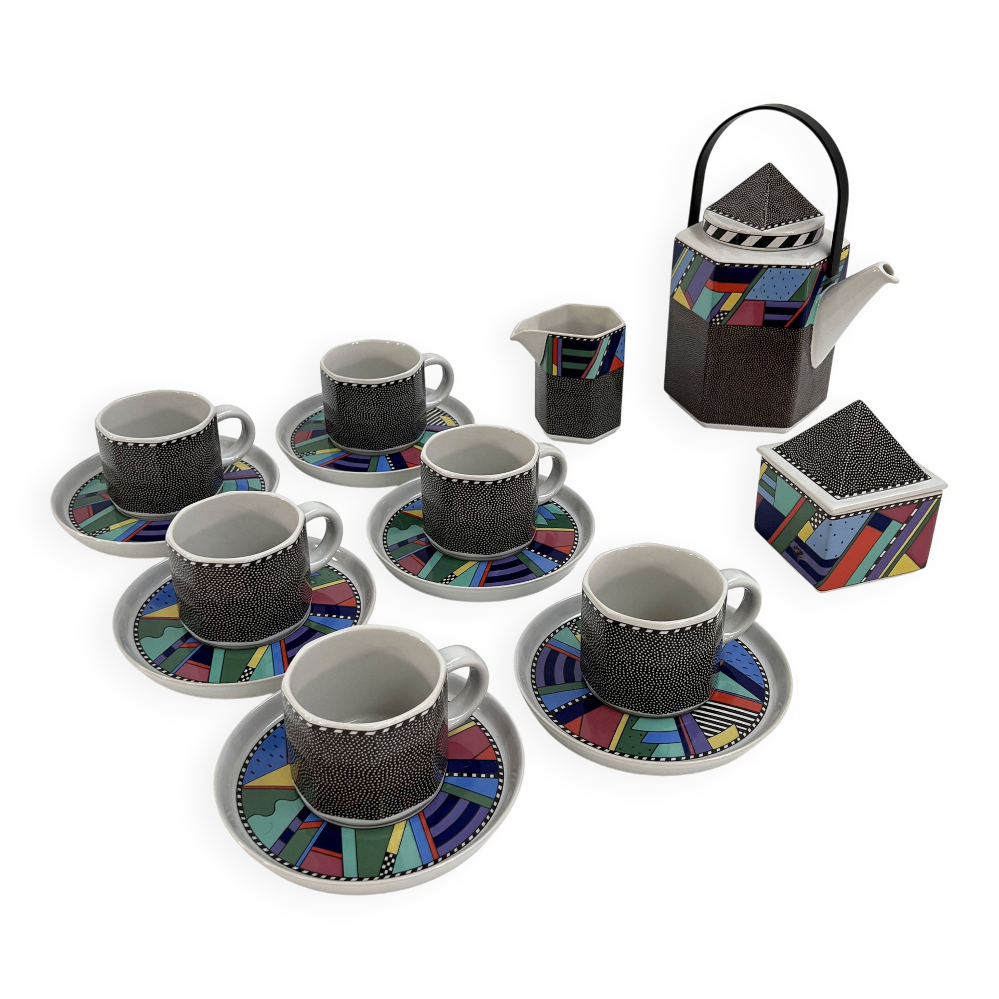 Tea service Scenario Metropol by Barbara Brenner for Rosenthal, 1990