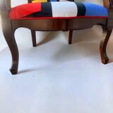 Voltaire armchair upholstered Mondrian style