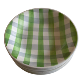 Set de 8 assiettes croisette 1960 badonwiller