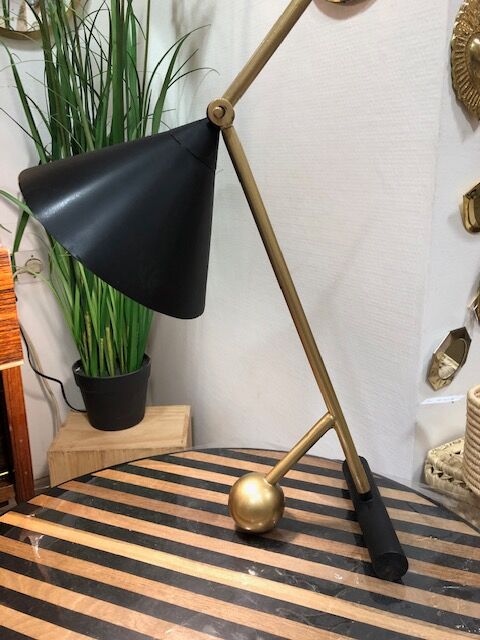 Table lamp black gold