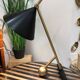 Table lamp black gold