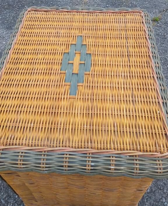 Pair of rattan bedsides