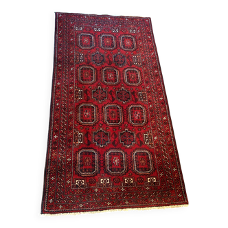 Oriental Baluchi Bukhara wool rug handmade Afghanistan Turkmenistan