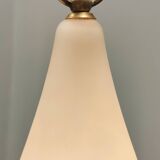 White Opaline Glass and Black Iron Floor Lamp by Stilnovo, Italy