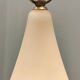 White Opaline Glass and Black Iron Floor Lamp by Stilnovo, Italy