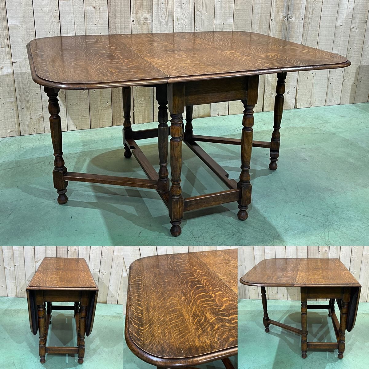English folding table called -Gateleg- oak from the 1930s