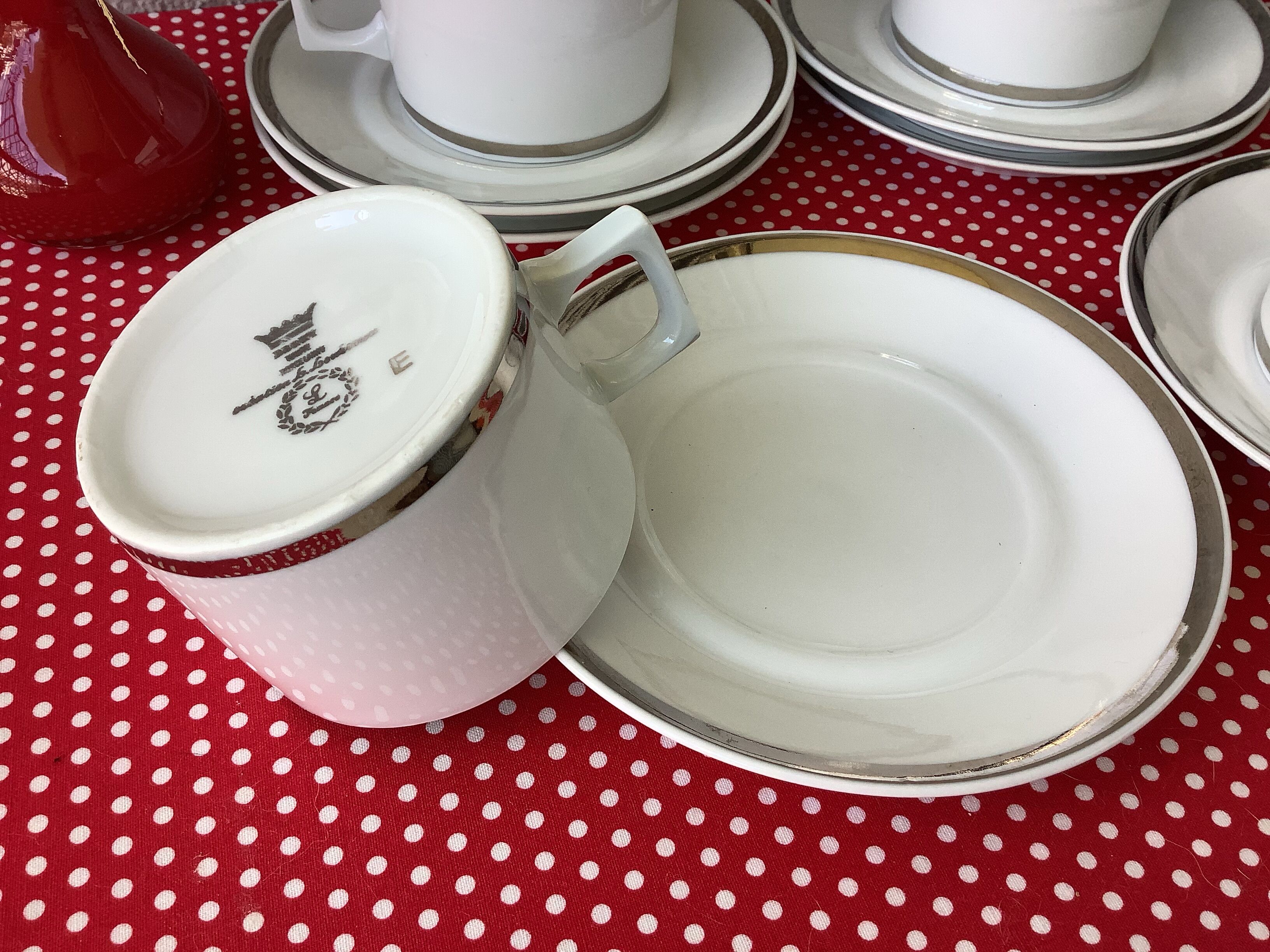 Cups Berry Lourioux porcelain from Limoges