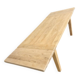 Solid oak table with extensions
