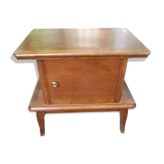 1950s oak bedside