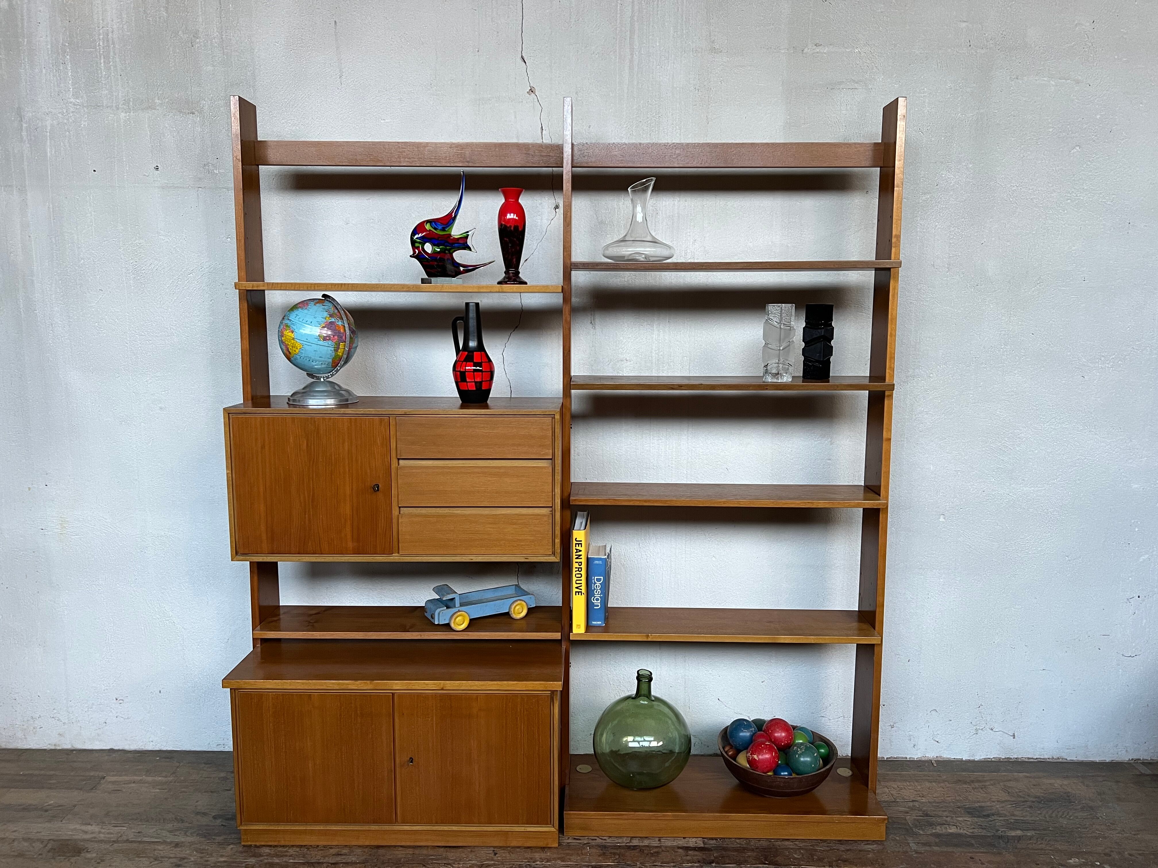 Etagère bibliothèque scandinave en teck 1960