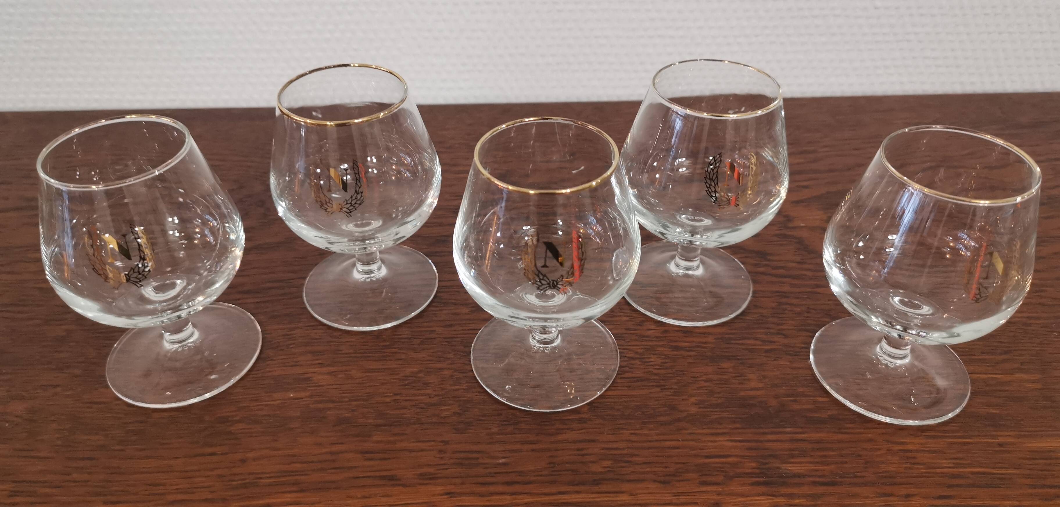 Lot de 5 verres à cognac "Napoléon"