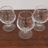 Set of 5 "Napoleon" cognac glasses