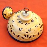 Chandelier / Pendant light (large model) Openwork lampshade Glazed ceramic