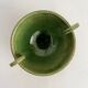 Antique green glazed ceramic bowl with handles, Tamegroute type