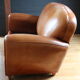 Classic club sofa leather swarthy