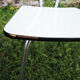 4 anciennes chaises en formica bleu ciel