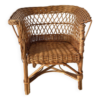 Rattan armchair for children