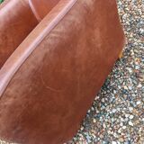 Pair of leather club chairs