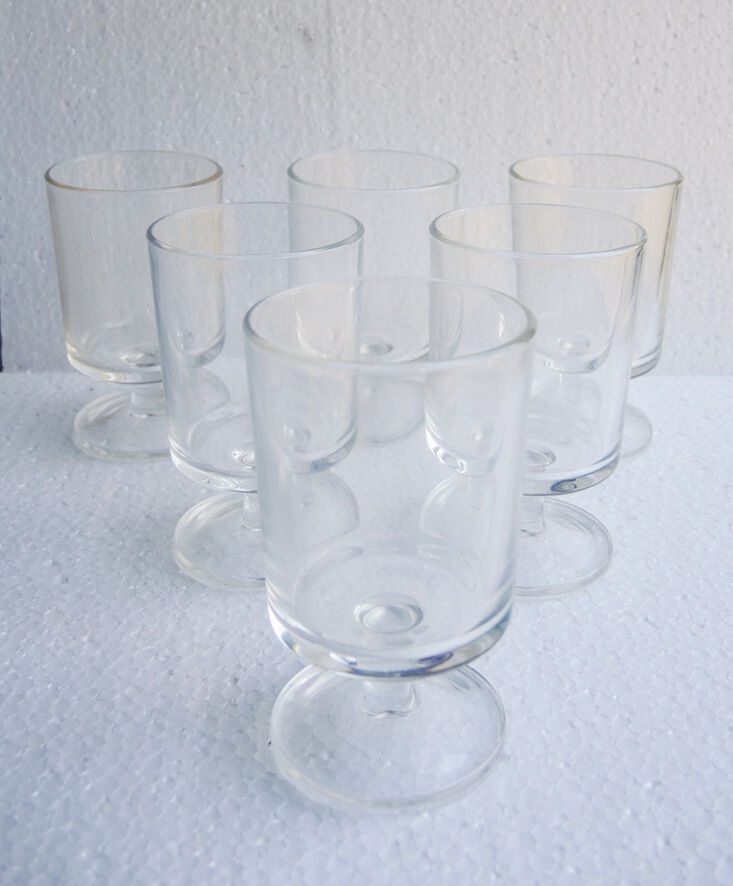 6 Old Luminarc Transparent Digestive Glasses