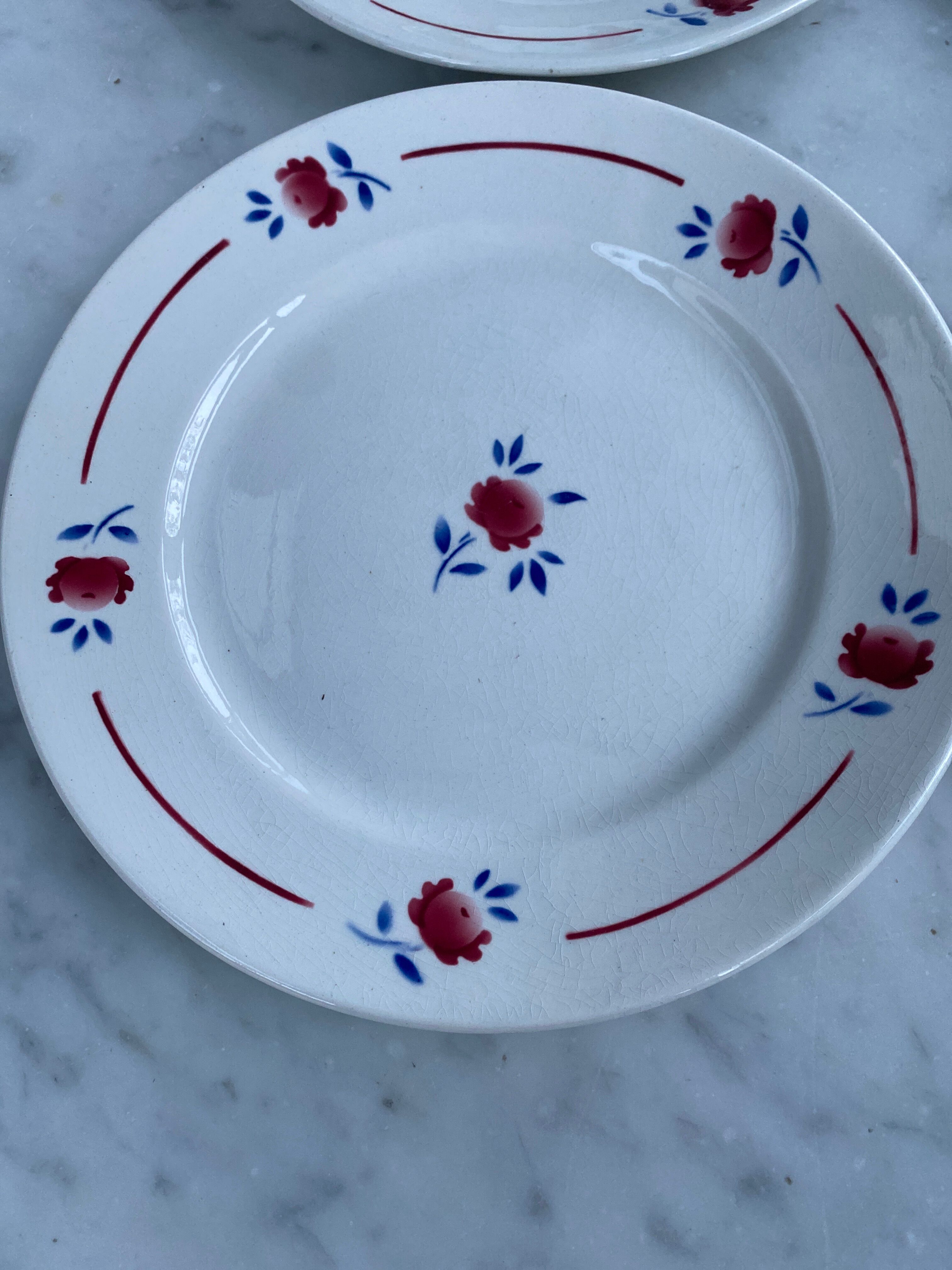 Ensemble de 4 assiettes à dessert Luneville