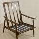 Fauteuil scandinave 1960 accoudoirs incurvés. Réf Cesaria