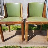 Paire chaises gondole bois