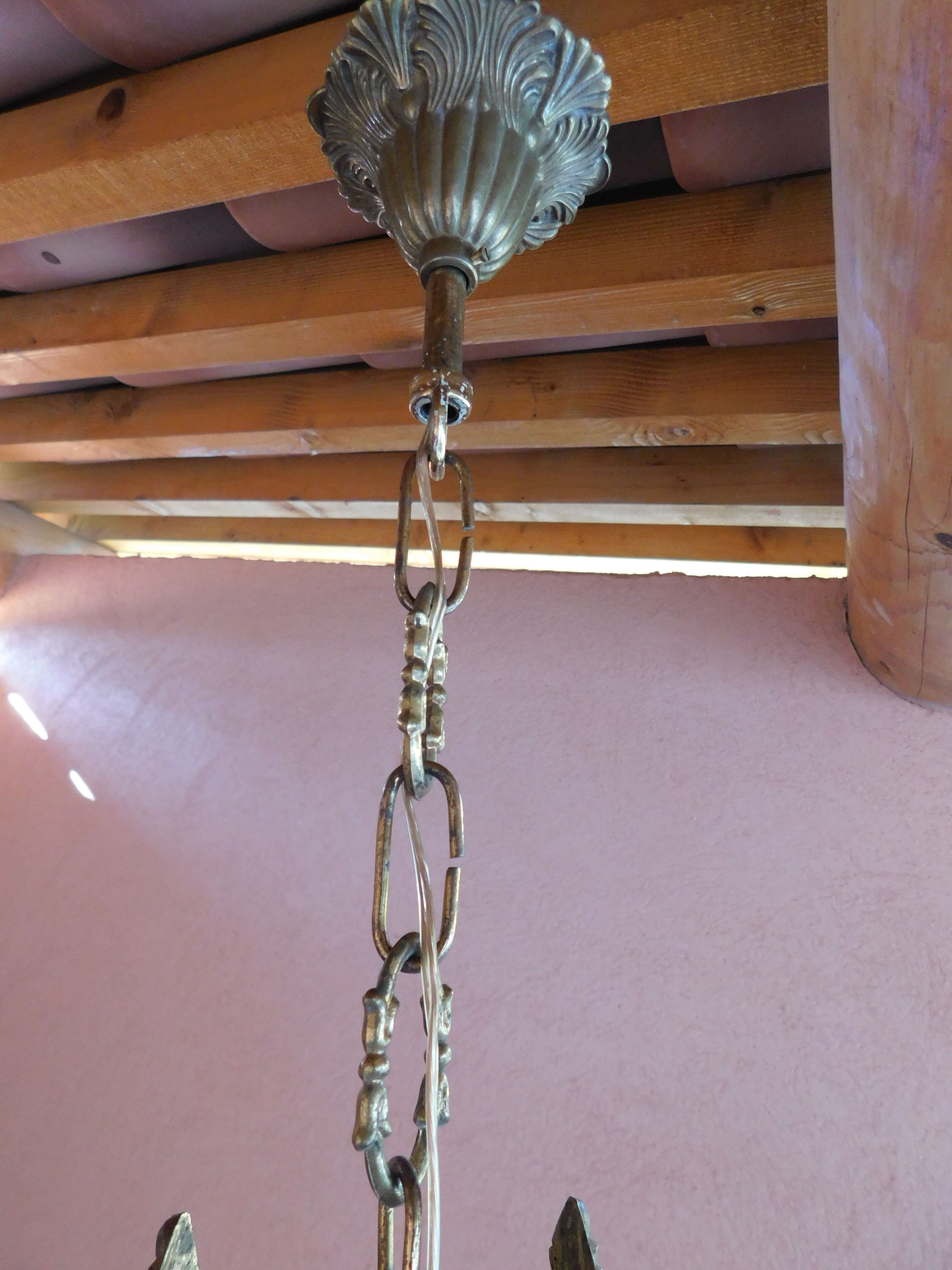Lustre montgolfière pampilles