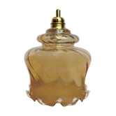 Vintage tulip walker in amber glass