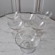 Lot of 6 crystal champagne glasses engraved 30s