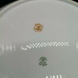 Lot of 2 dishes porcelain Limoges double gilding and white