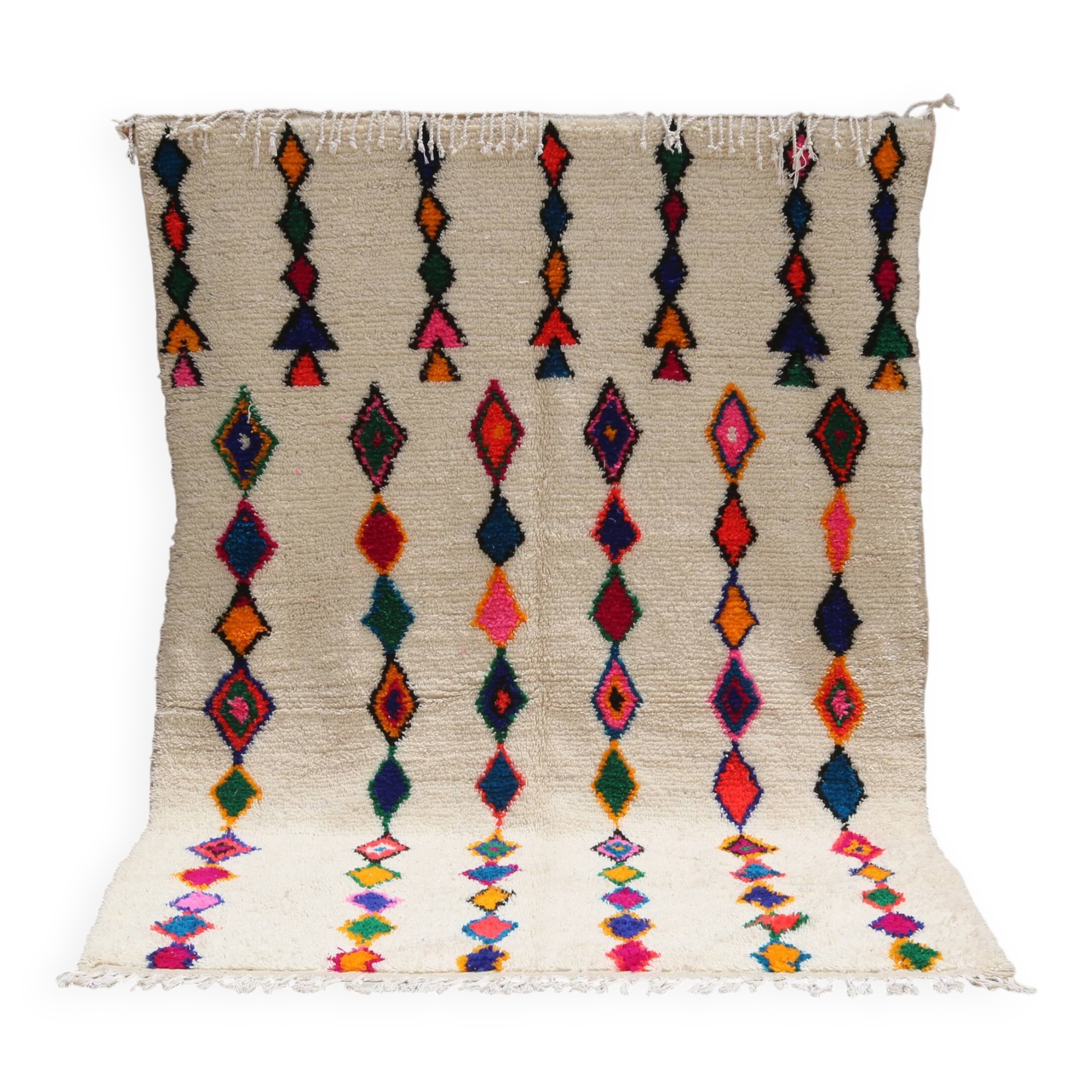 Large handmade colourful rug, 295 x 195 cm - G1087