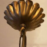 Gold plated tole wheatsheaf chandelier by Hans Kögl, 1960s