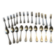 Set of hallmarked silver-plated spoons and forks