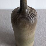 Single-flower vase "bottle" in glazed ceramic dated signed AR78