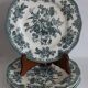 Enoch Wedgwood Green Plates x5, Asiatic Pheasants