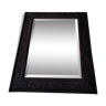 Miroir biseauté encadrement bois rectangulaire style campagne 93x118cm