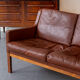 Kai Lyngfeldt Larsen rosewood and leather 3 seater sofa