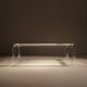 Rectangular Lucite & Brass Coffee Table | Europe 1970s