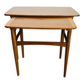 Set of two teak nesting tables – Scandinavian style, 1970s