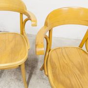 Set of 4 bistro armchairs with armrests from the 1960s.