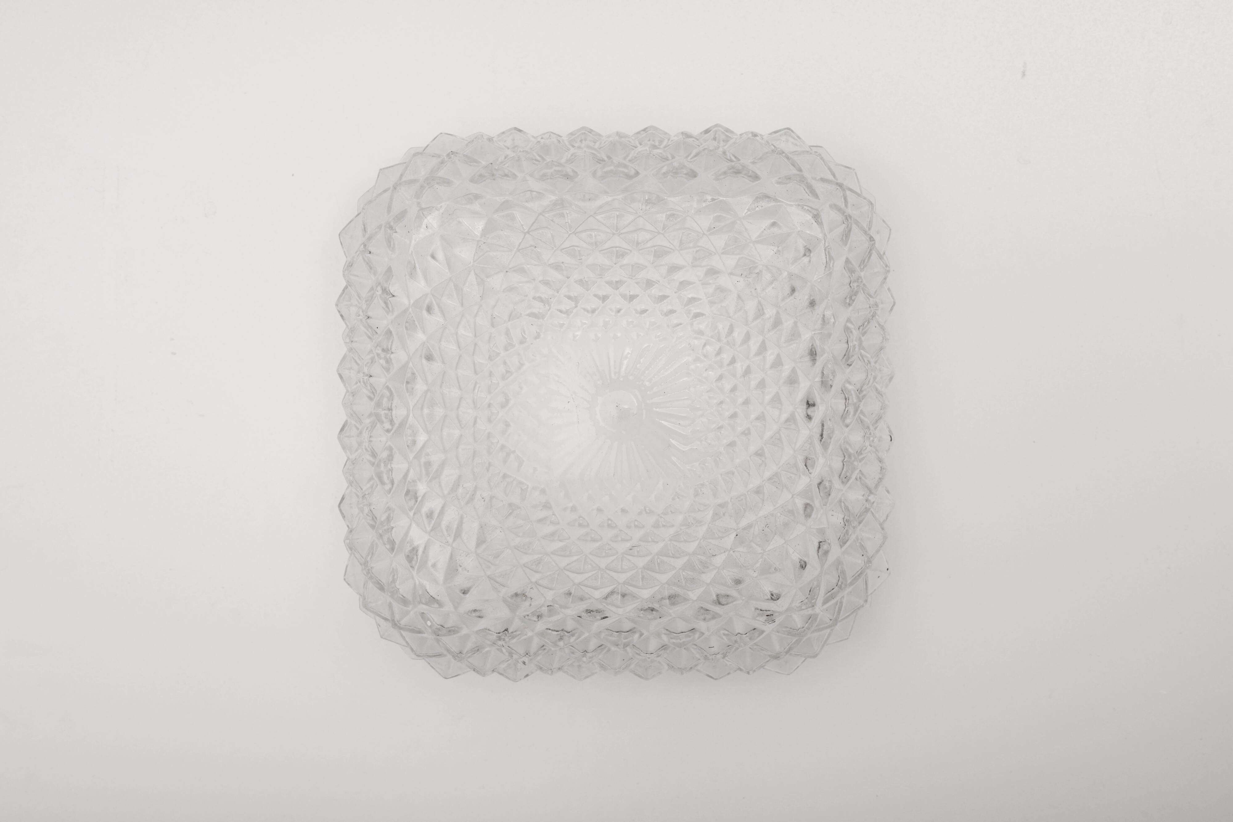 Three wall lights for Glashütte, Germany 1960s-70s