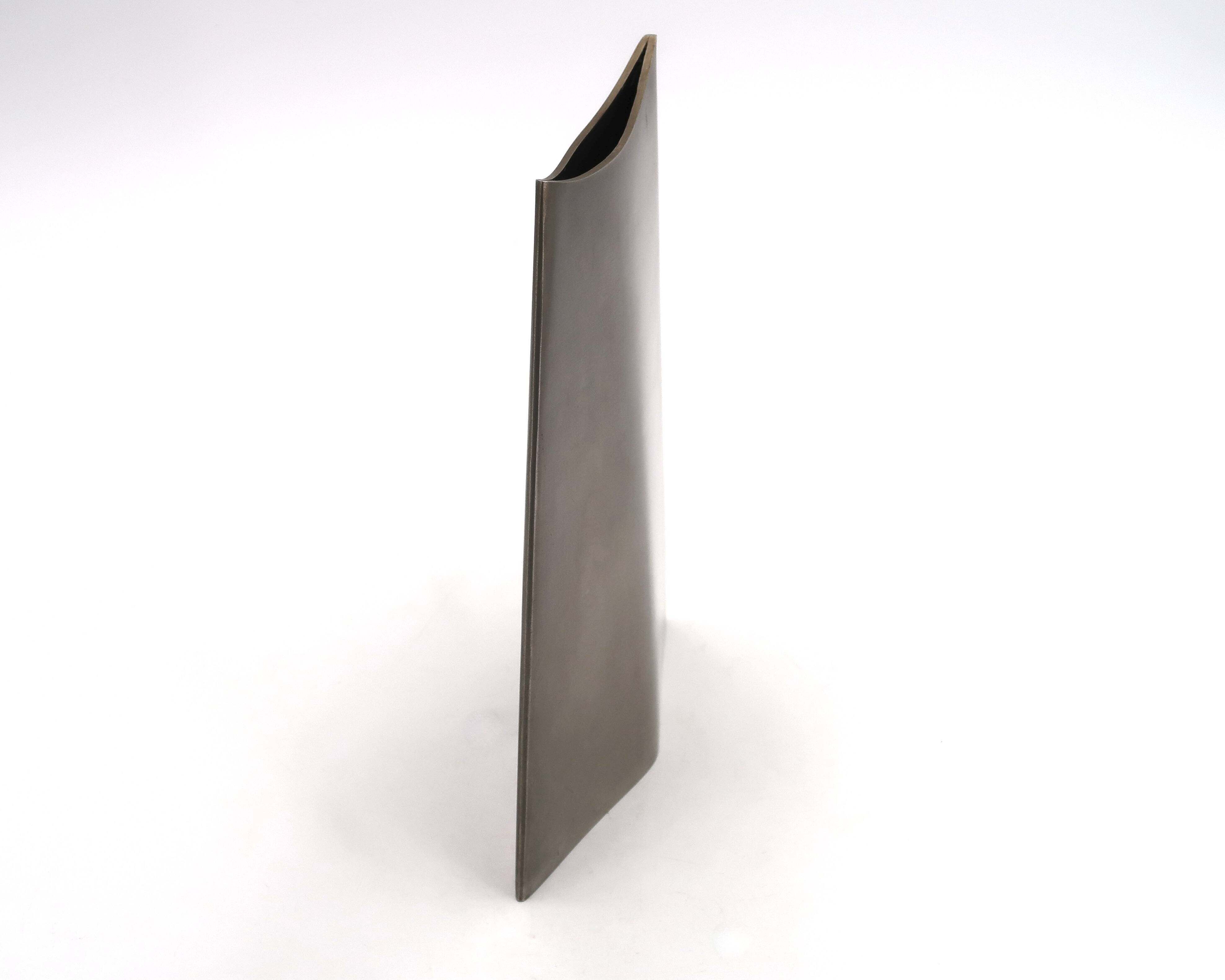 Steel vase by Dominique Imbert, 1970s